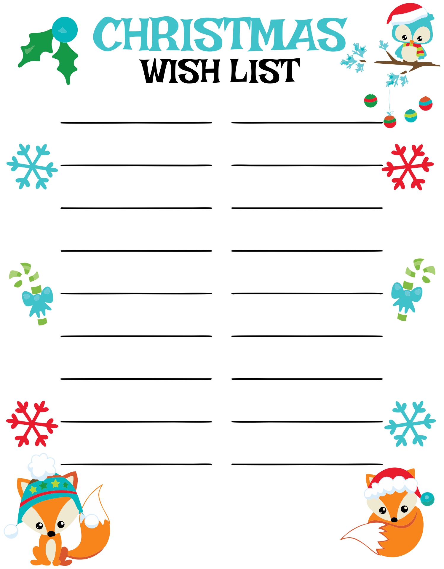 90 Christmas List Free Printable 56