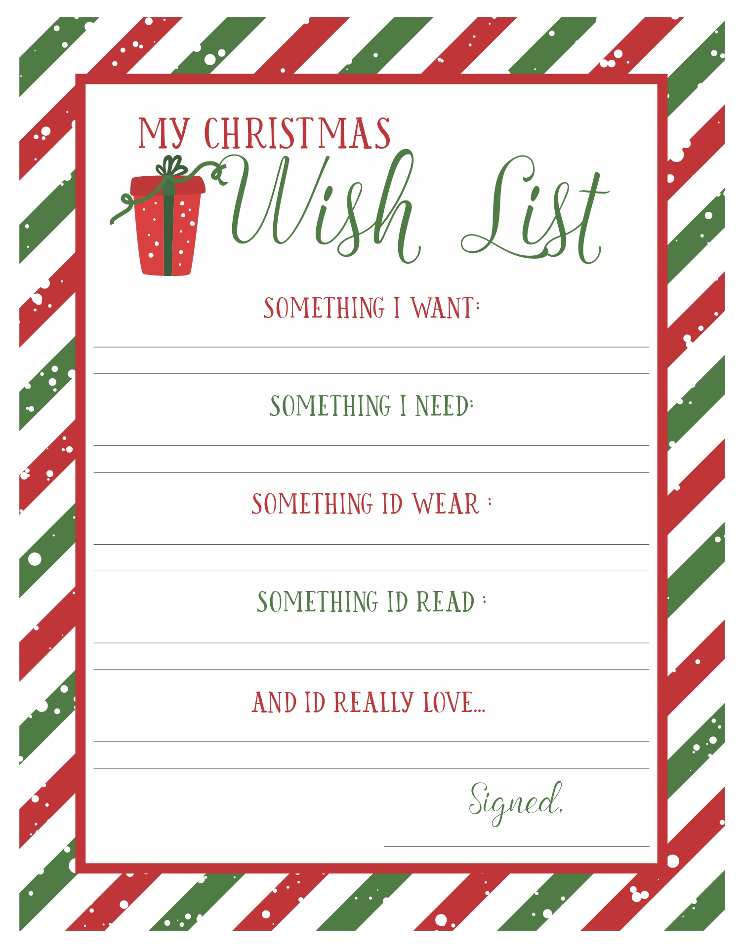 90 Christmas List Free Printable 66