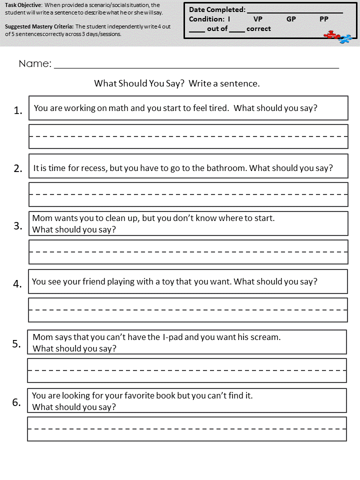 90 Free Printable Autism Worksheets Pdf 98