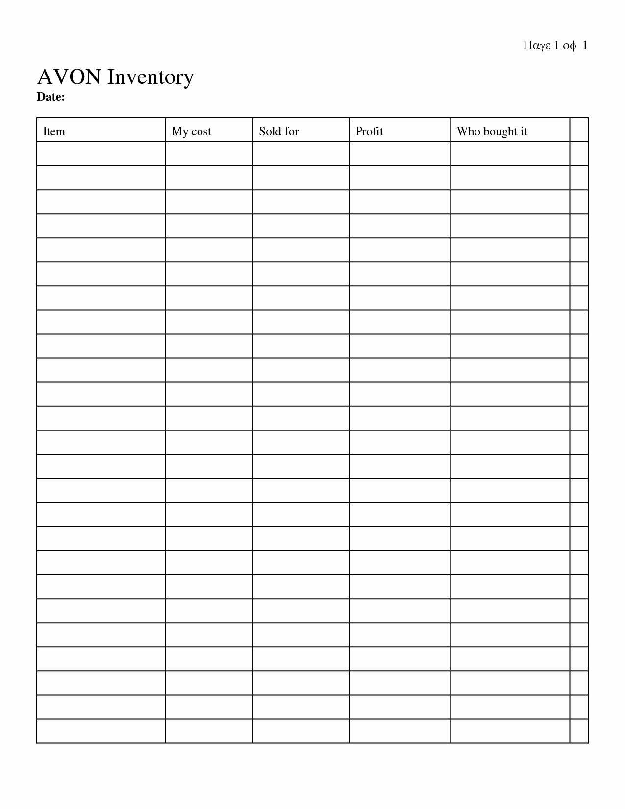 90 Free Printable Coin Inventory Sheets 12