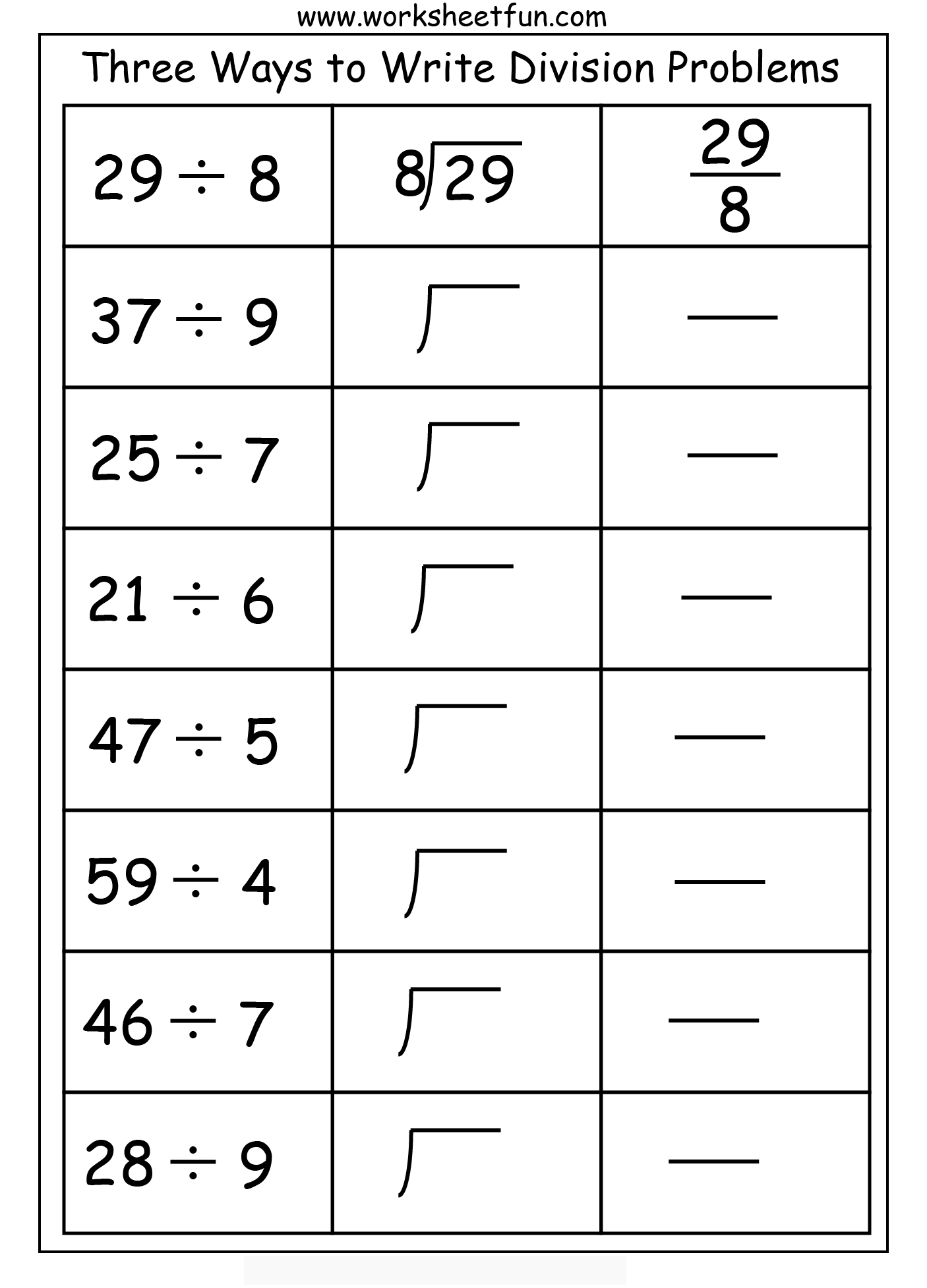 90 Free Printable Division Chart 21