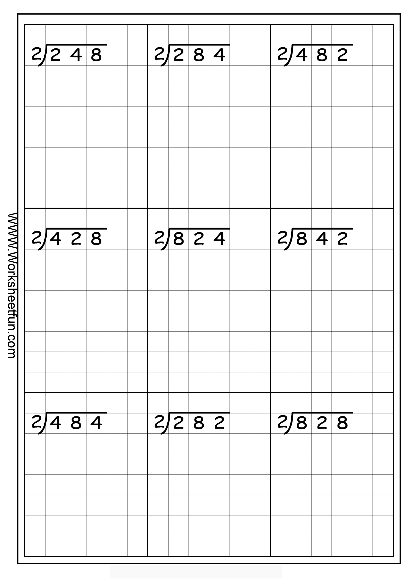 90 Free Printable Division Chart 74