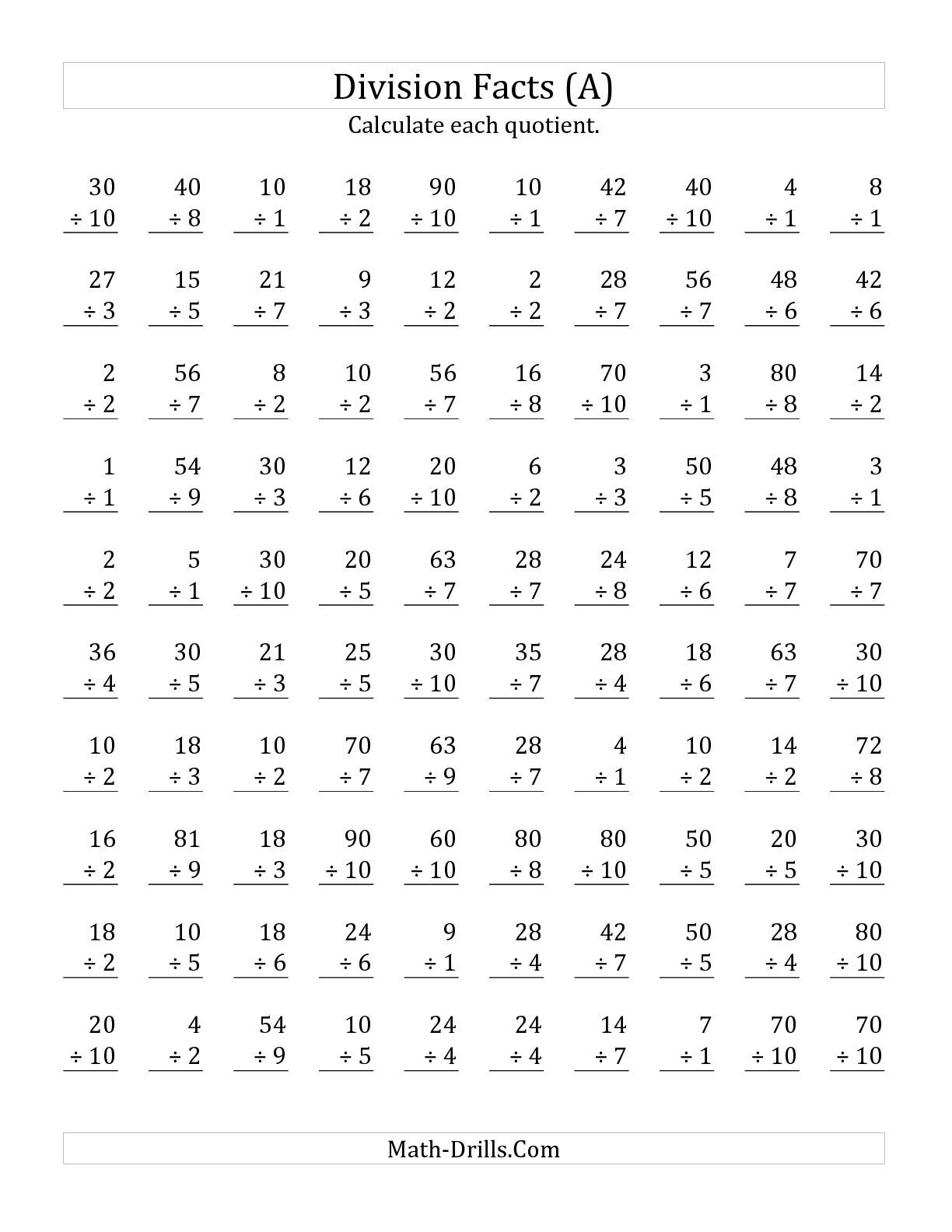 90 Free Printable Division Chart 83