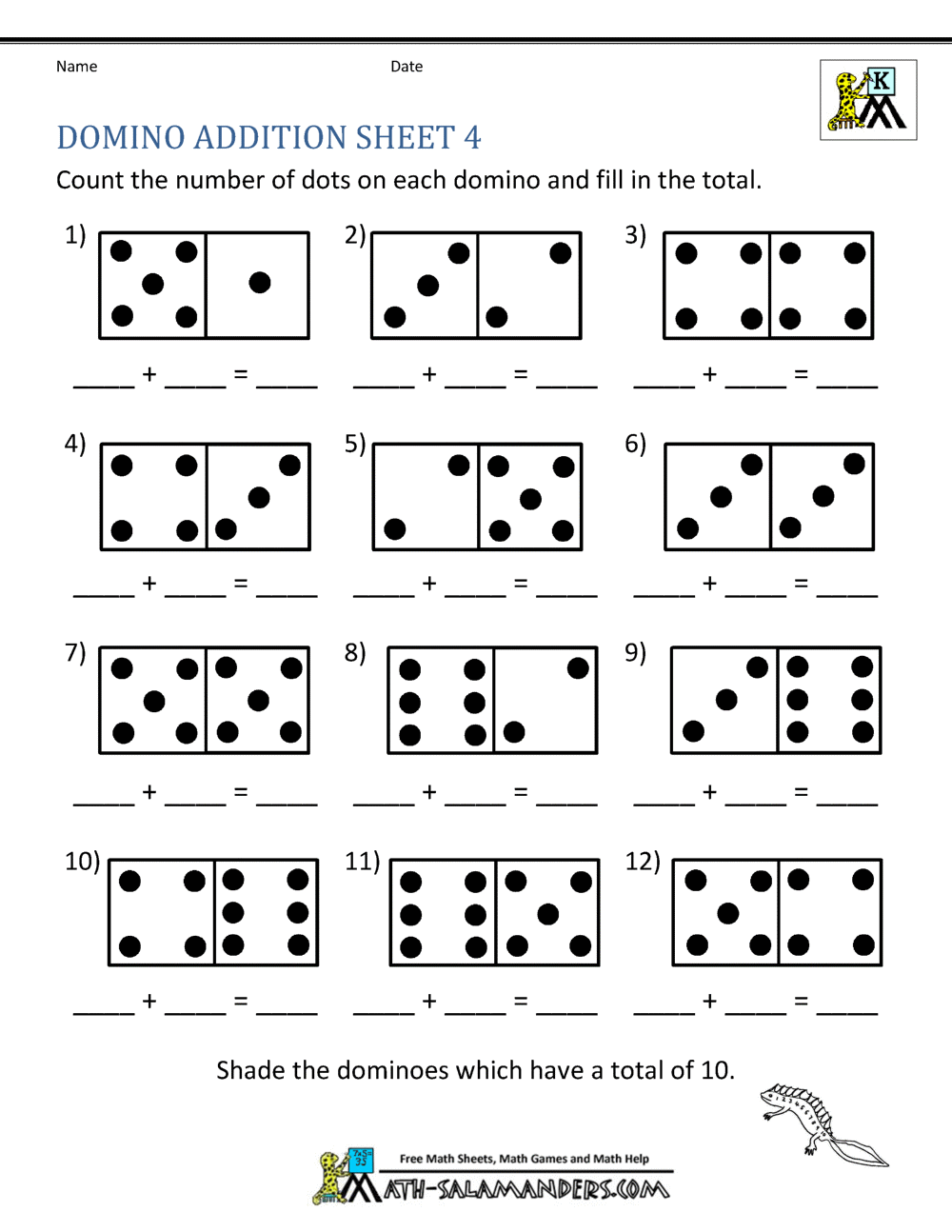90 Free Printable Math Sheets For Kindergarten 2