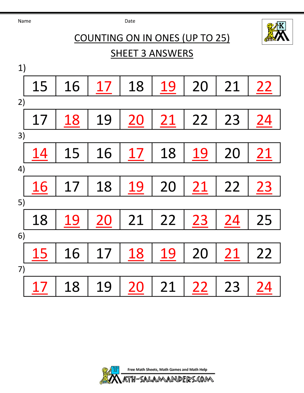 90 Free Printable Math Sheets For Kindergarten 26