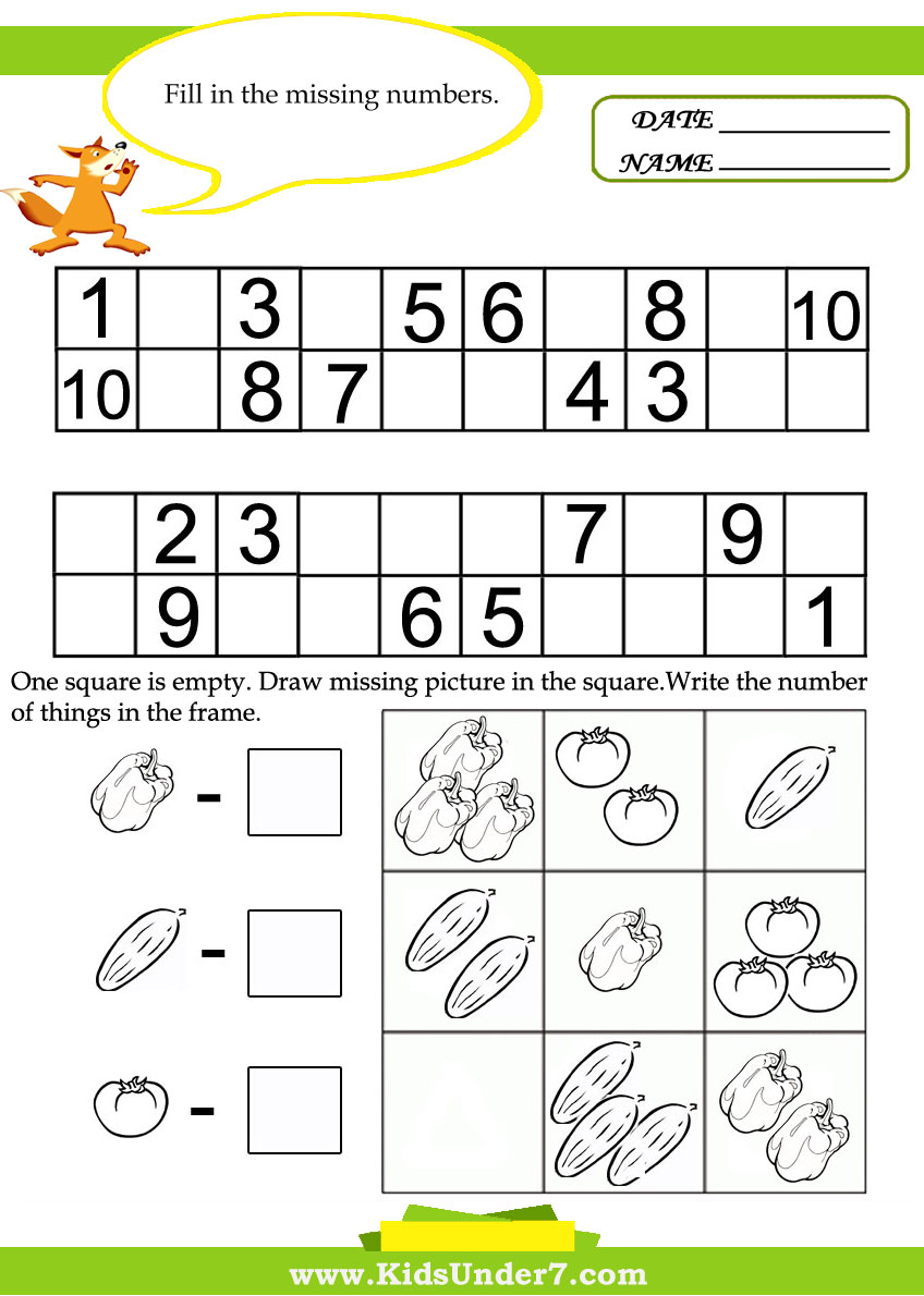 90 Free Printable Math Sheets For Kindergarten 36