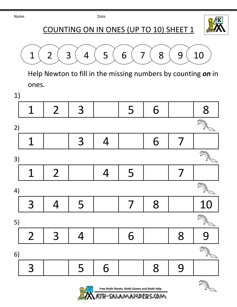 90 Free Printable Math Sheets For Kindergarten 37