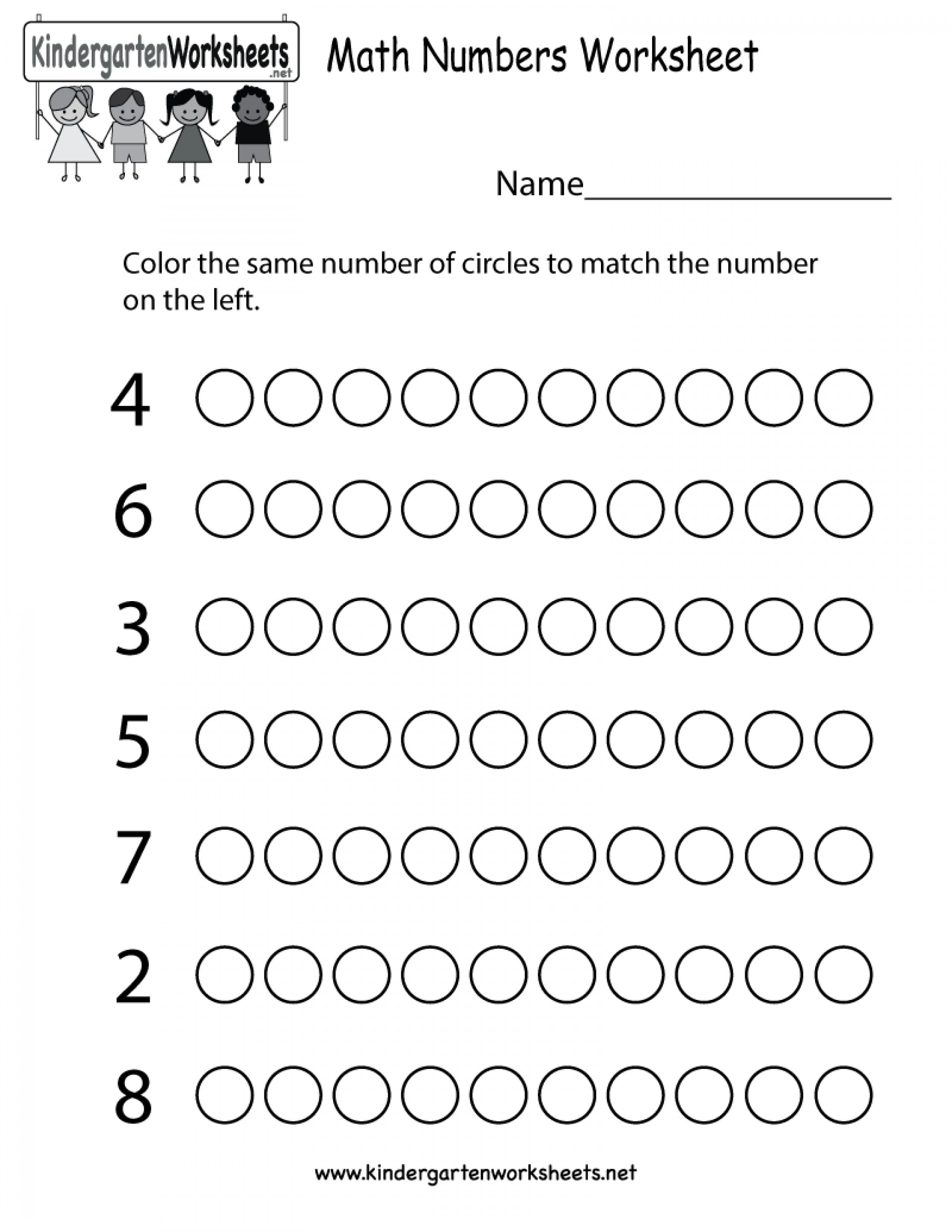 90 Free Printable Math Sheets For Kindergarten 6