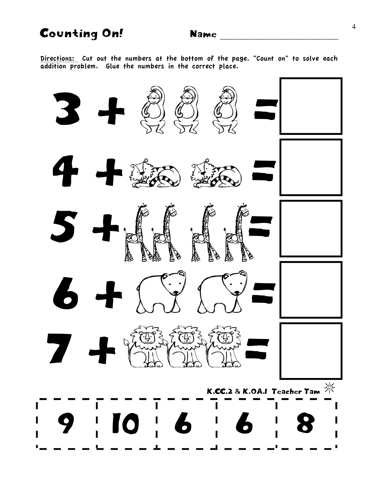 90 Free Printable Math Sheets For Kindergarten 78