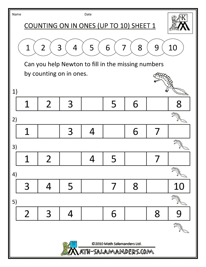 90 Free Printable Math Sheets For Kindergarten 80