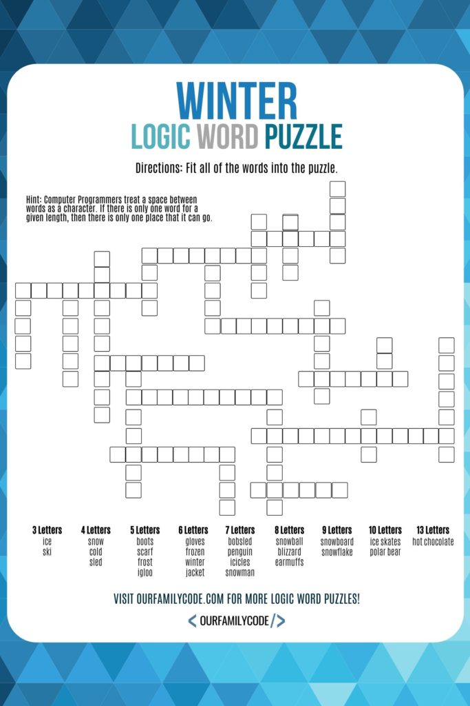 90 Logic Puzzles Free Printable 35