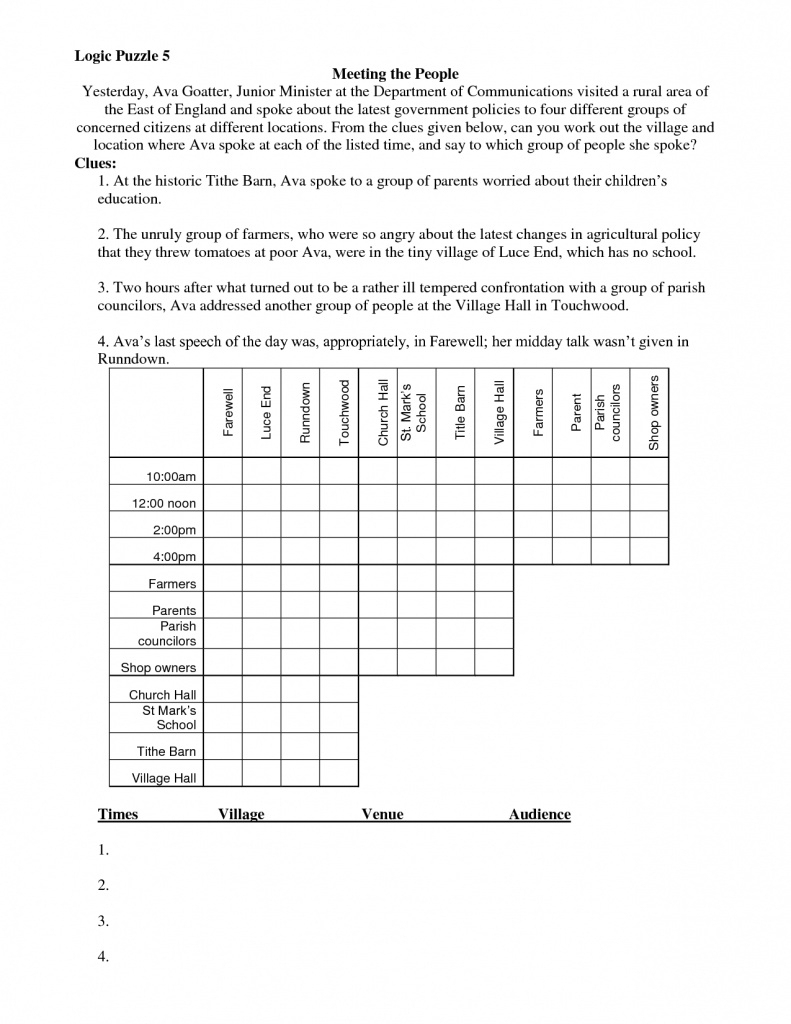 90 Logic Puzzles Free Printable 37