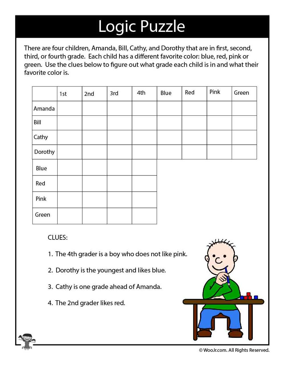 90 Logic Puzzles Free Printable 44