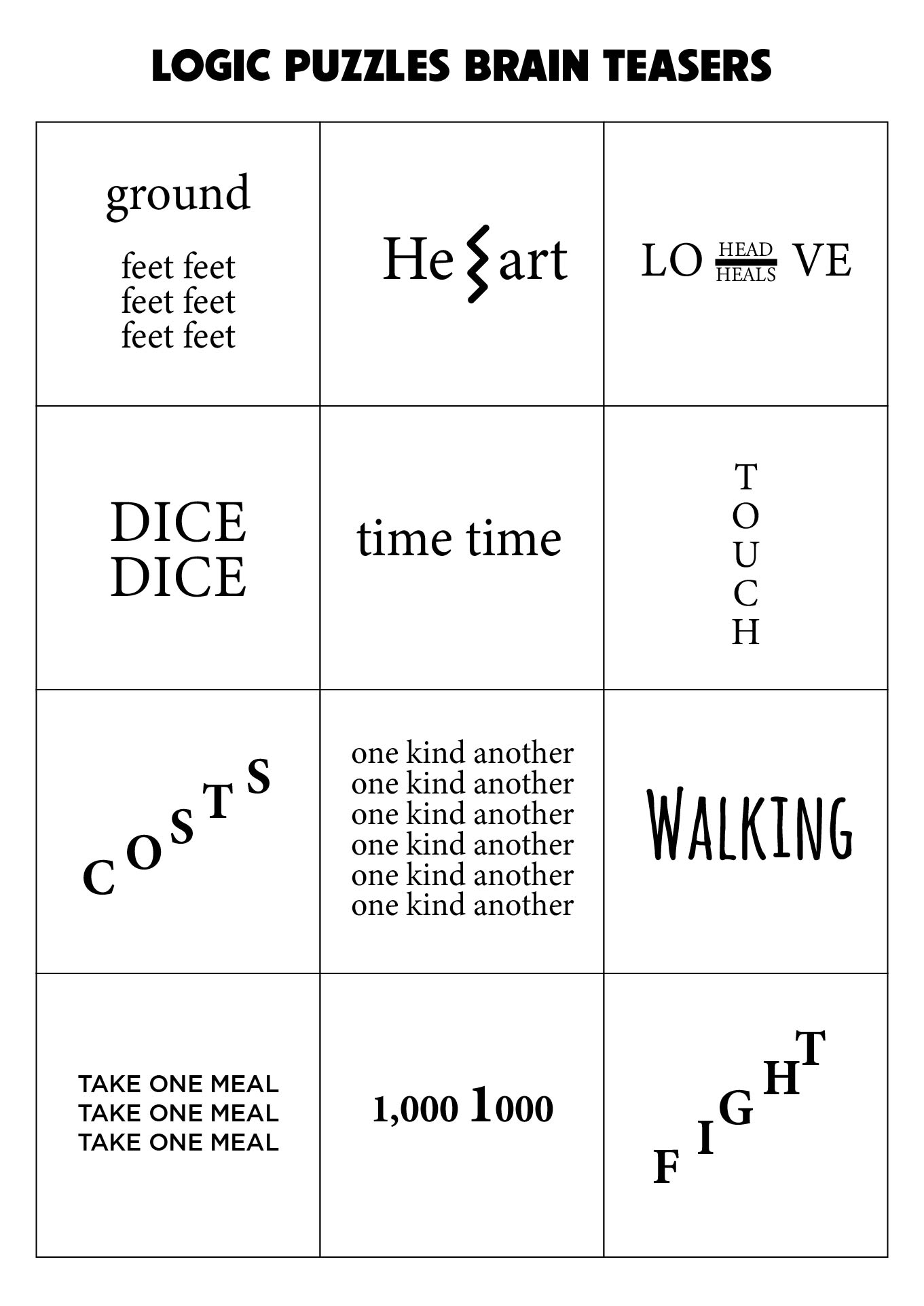 90 Logic Puzzles Free Printable 91