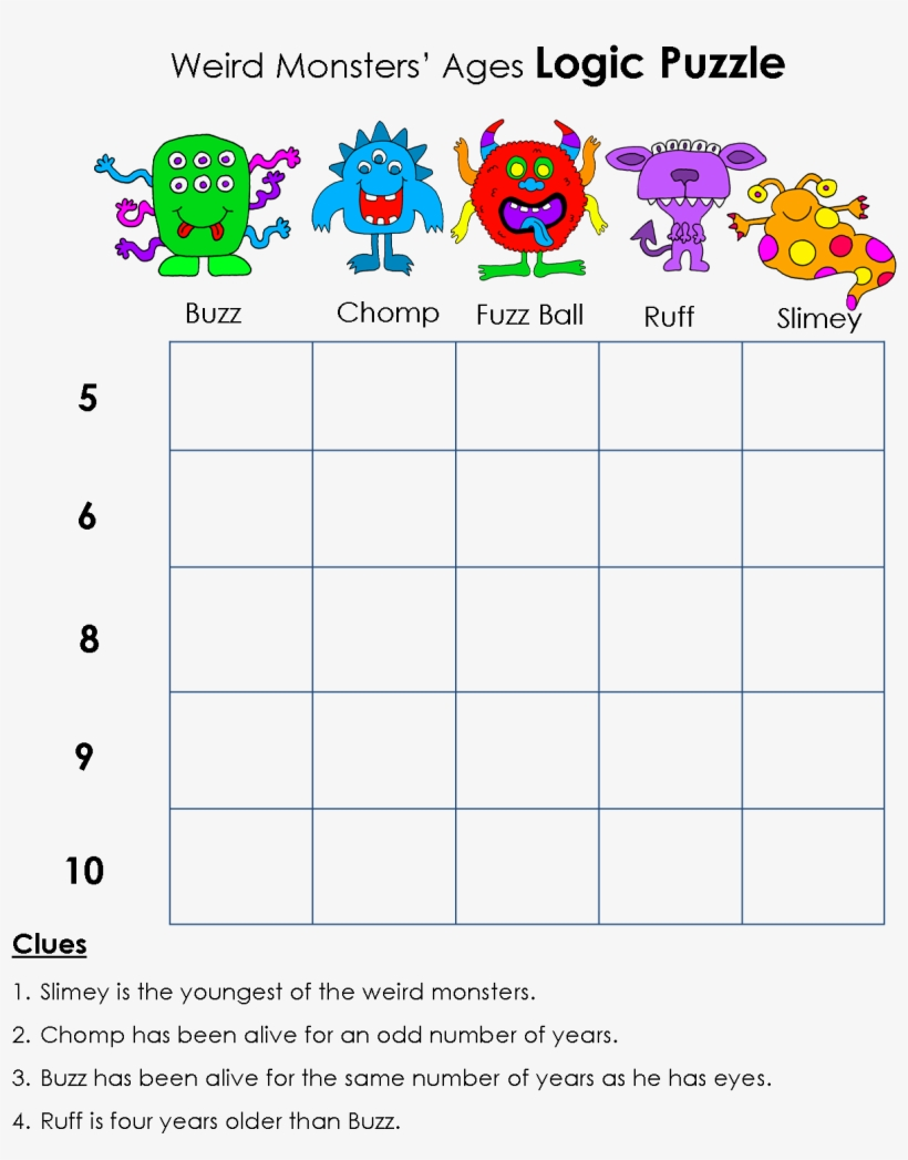 90 Logic Puzzles Free Printable 93
