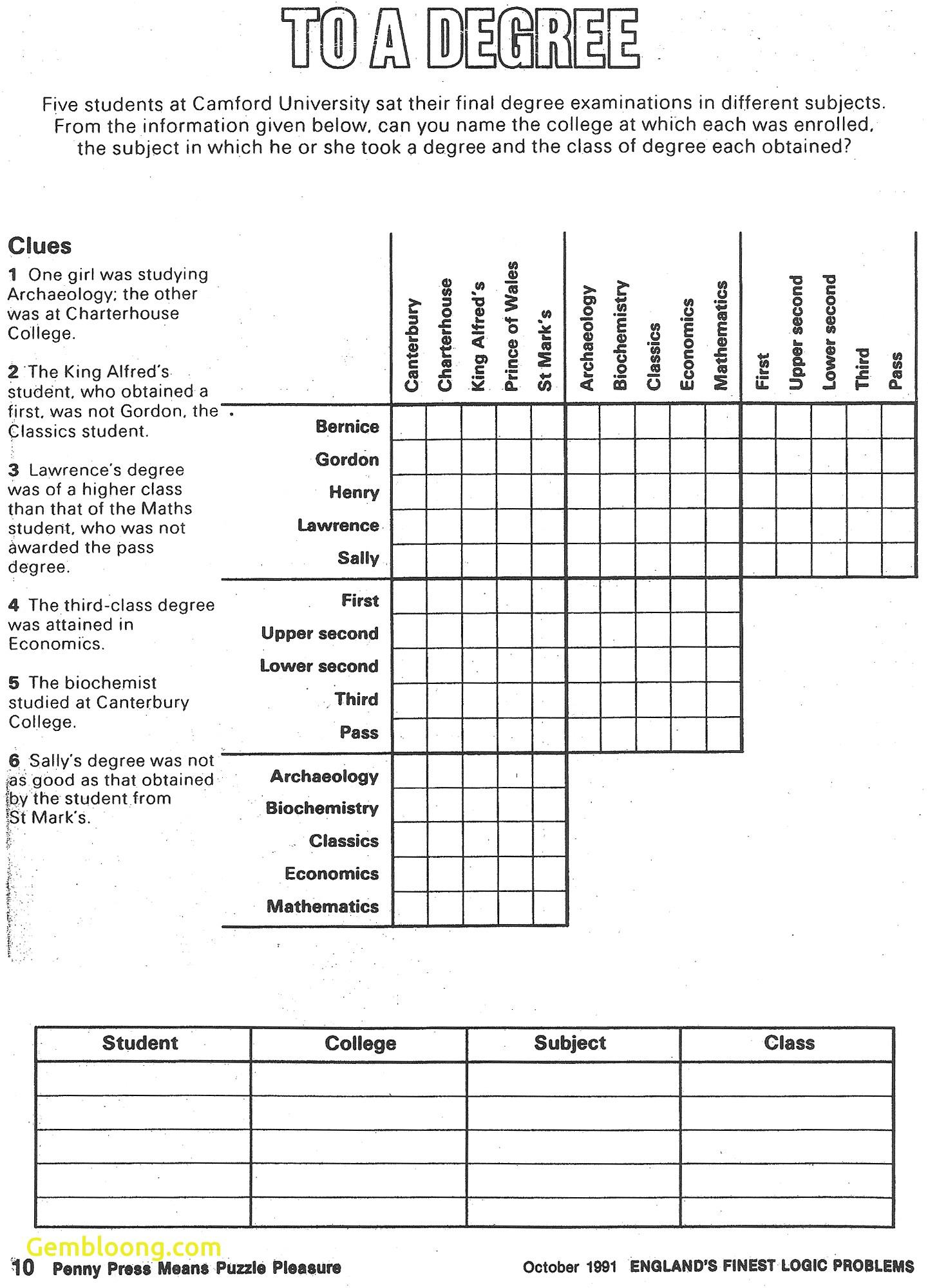 90 Logic Puzzles Free Printable 97