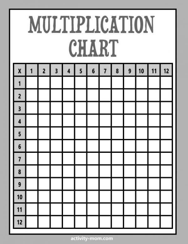 90 Multiplication Chart Printable 1 10 47