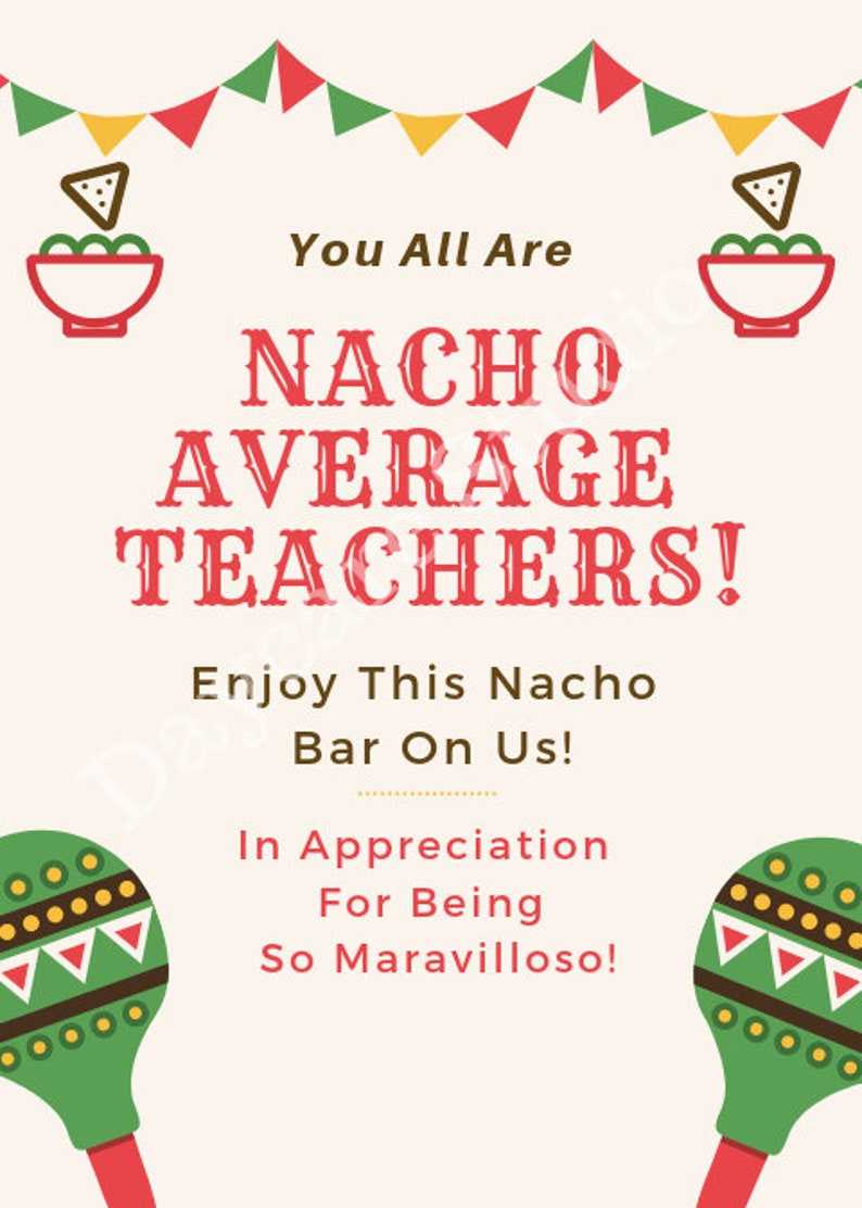 90 Nacho Average Teacher Printable Free 20