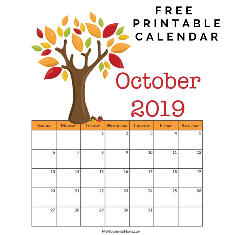 90 October Calendar Free Printable 68