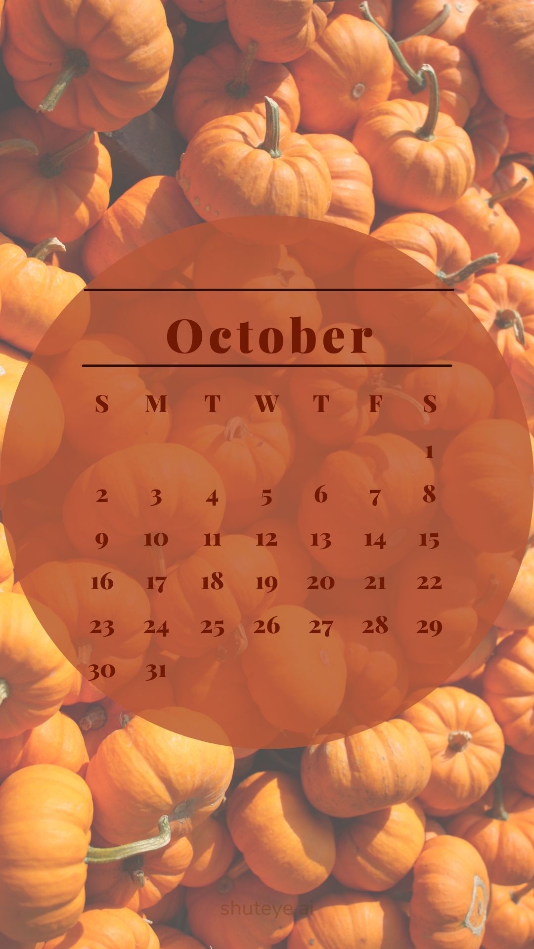 90 October Calendar Free Printable 74