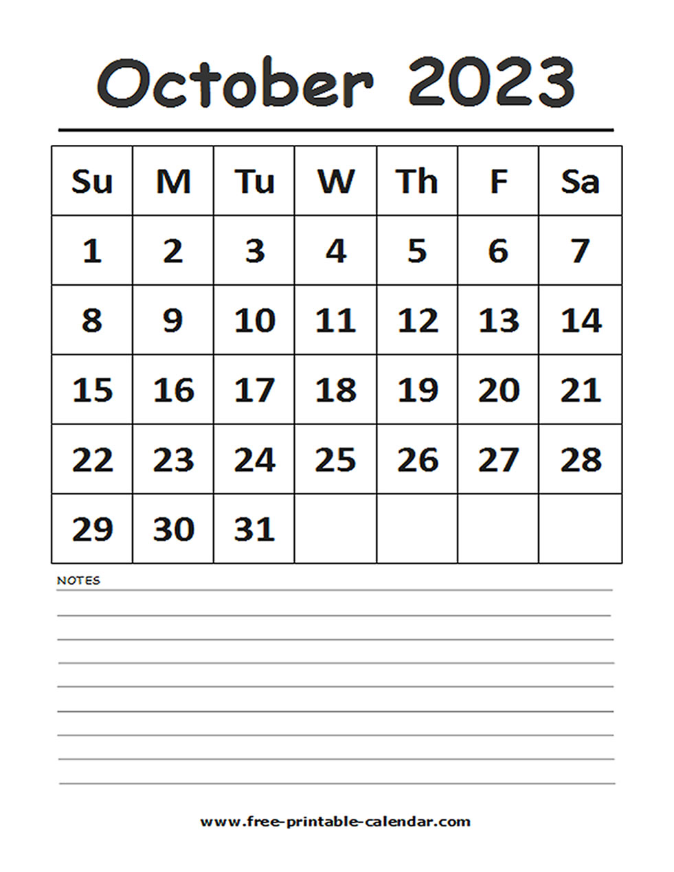 90 October Calendar Free Printable 76