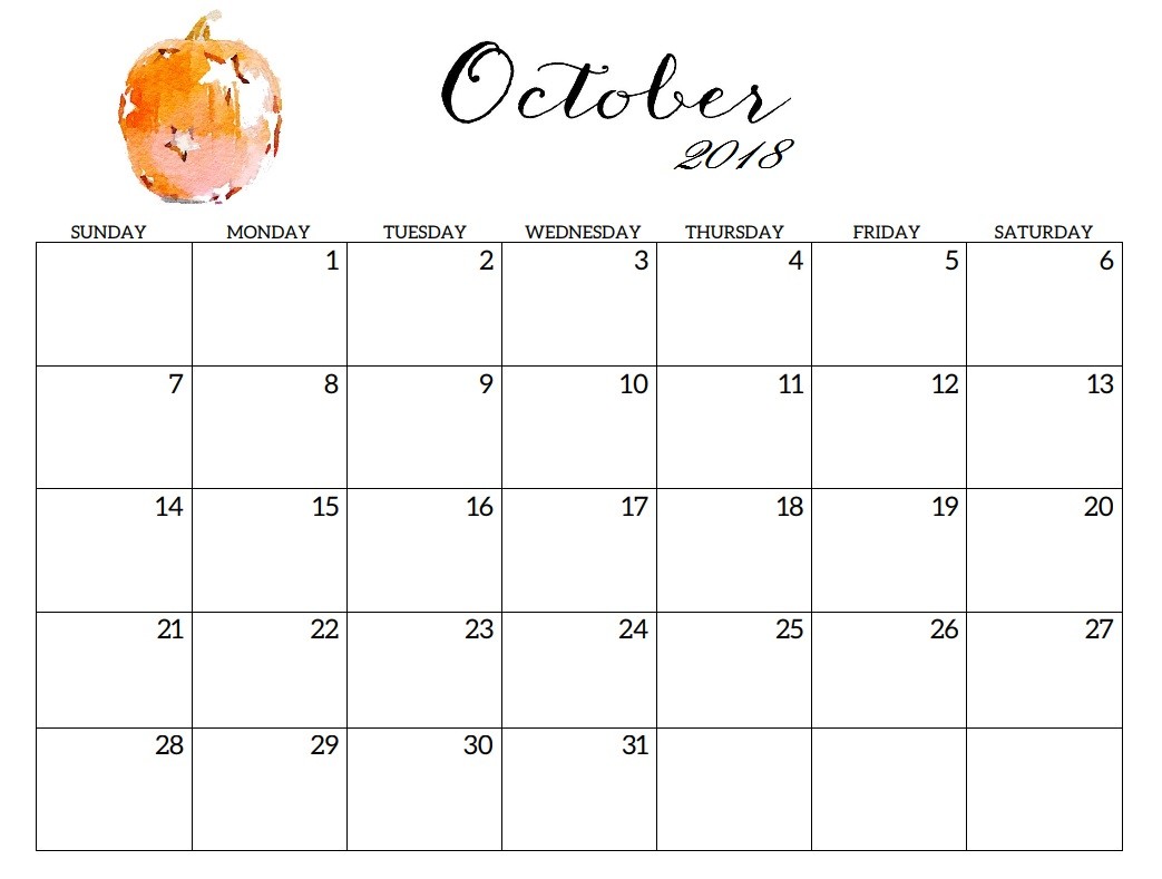 90 October Calendar Free Printable 83