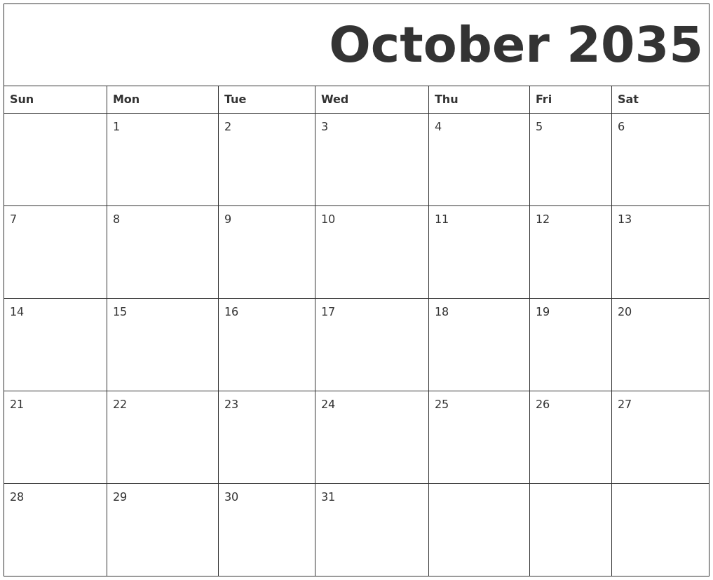 90 October Calendar Free Printable 88