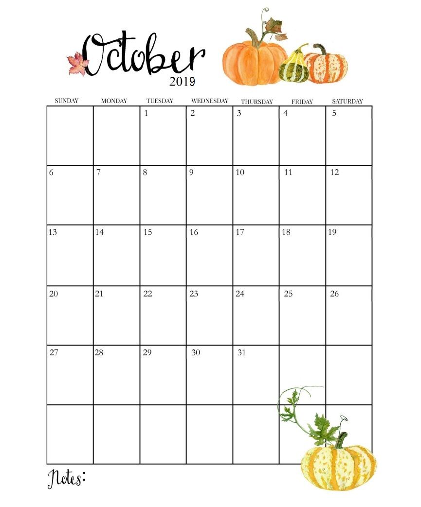 90 October Calendar Free Printable 9