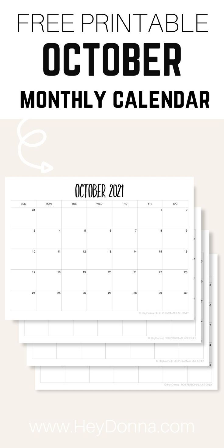 90 October Calendar Free Printable 91