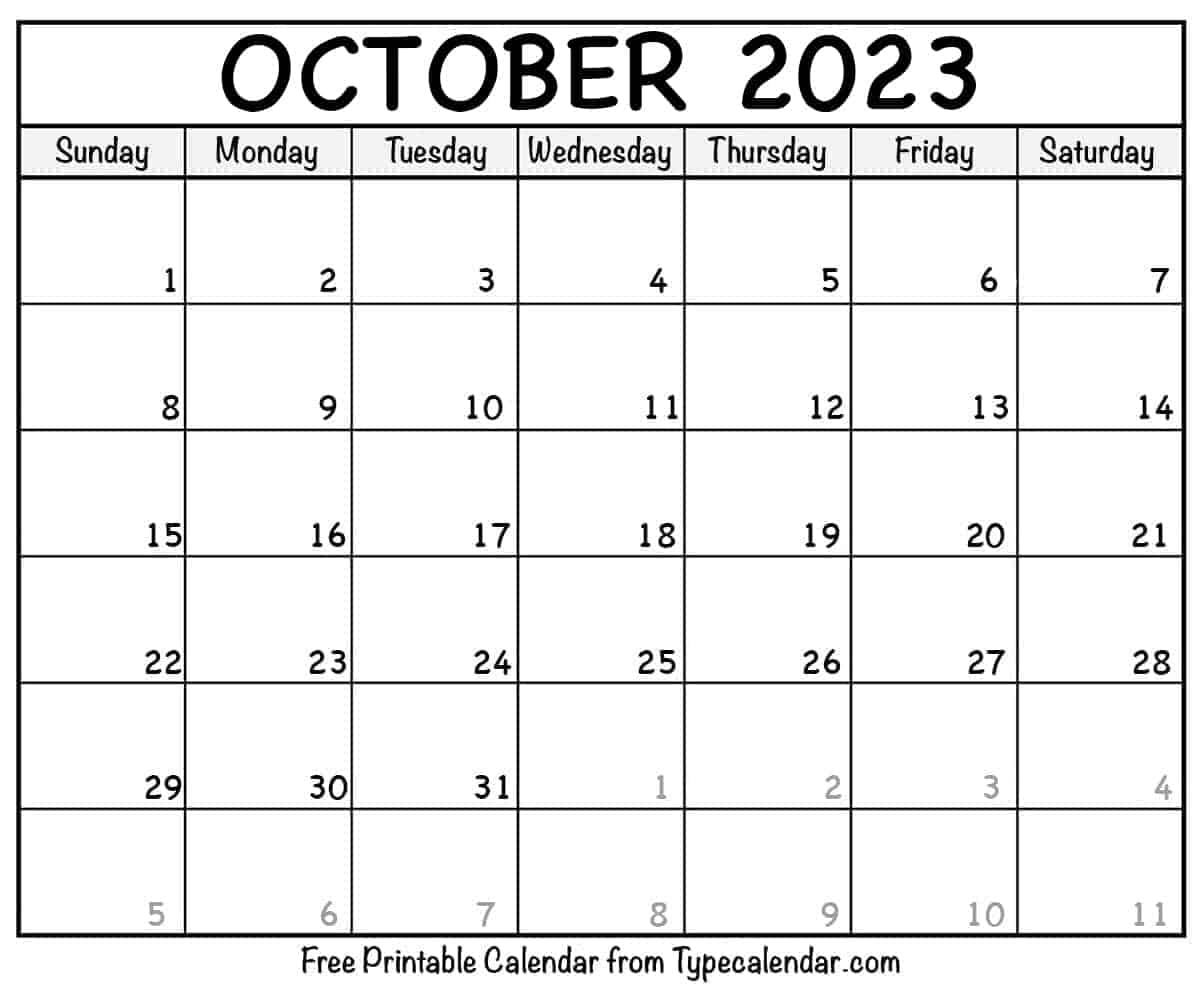 90 October Calendar Free Printable 93