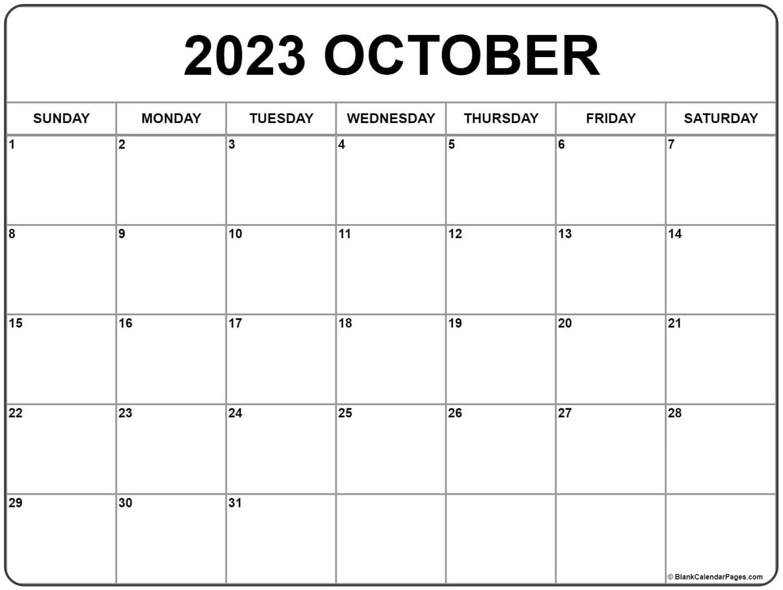 90 October Calendar Free Printable 95