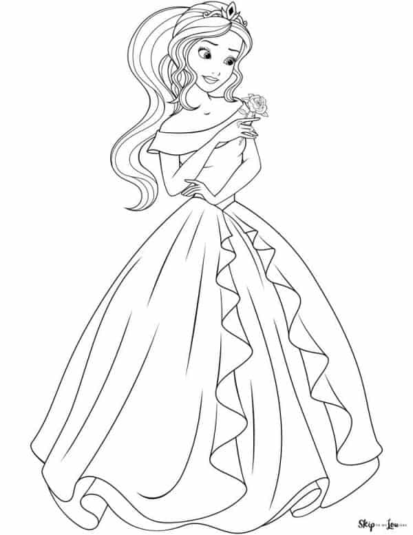 90 Princess Printable Coloring Page 10