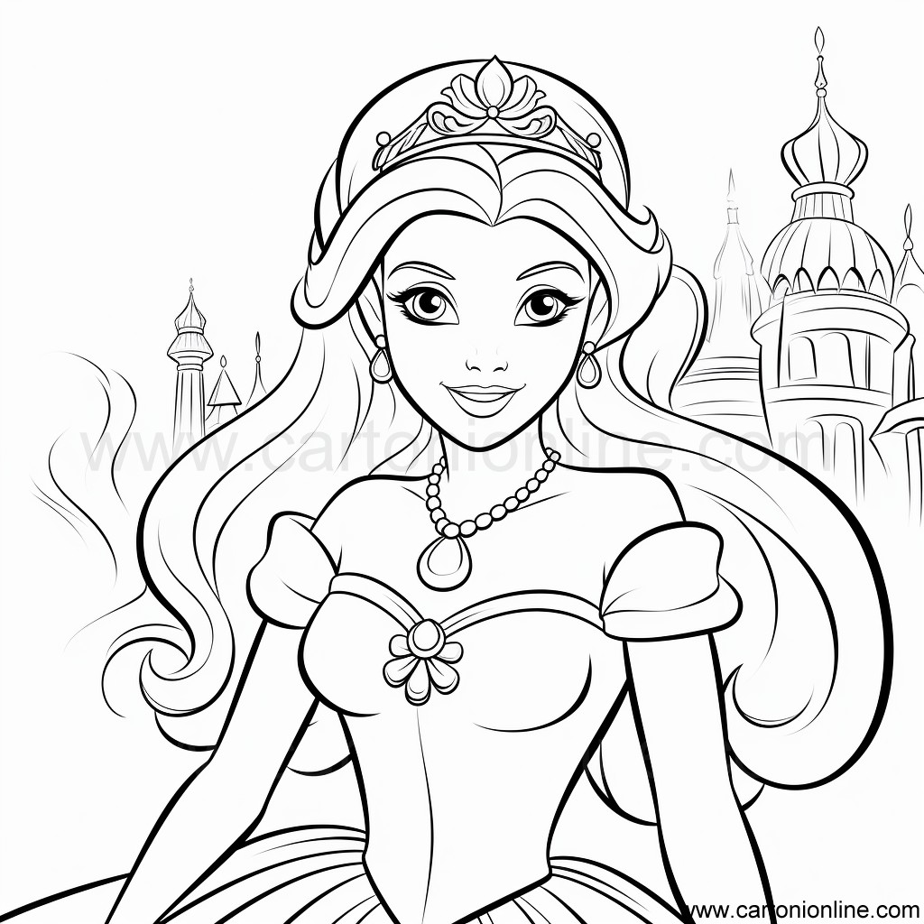 90 Princess Printable Coloring Page 11