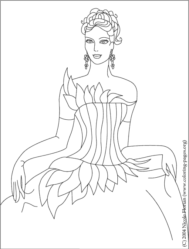 90 Princess Printable Coloring Page 12