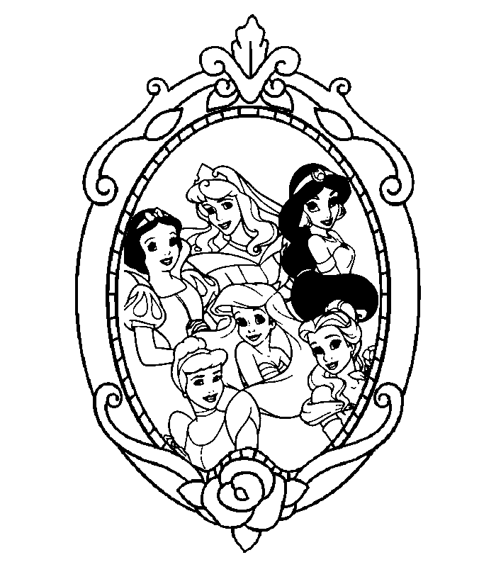90 Princess Printable Coloring Page 13