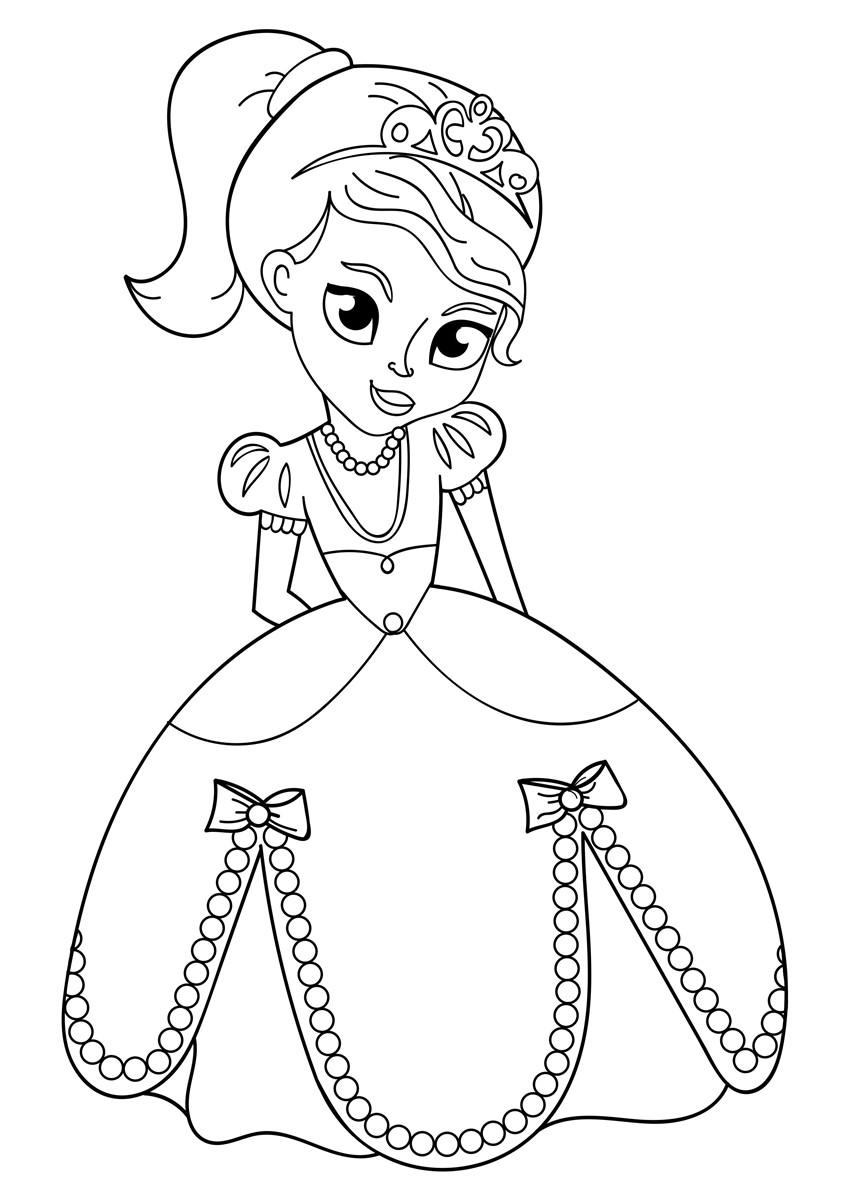 90 Princess Printable Coloring Page 22