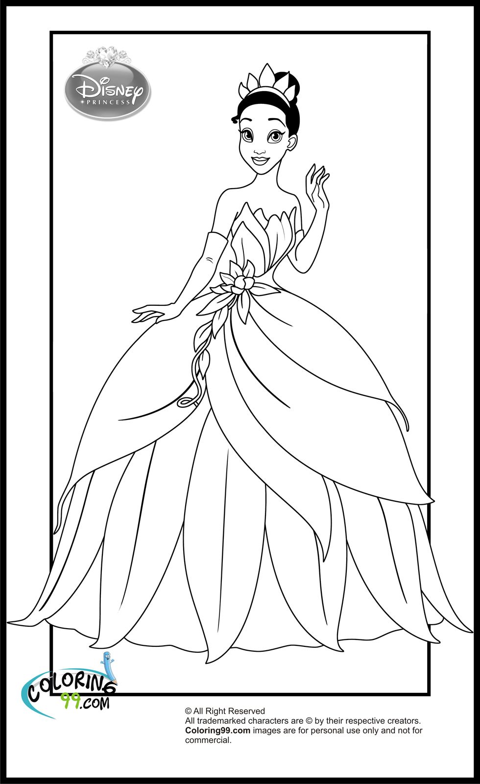 90 Princess Printable Coloring Page 31