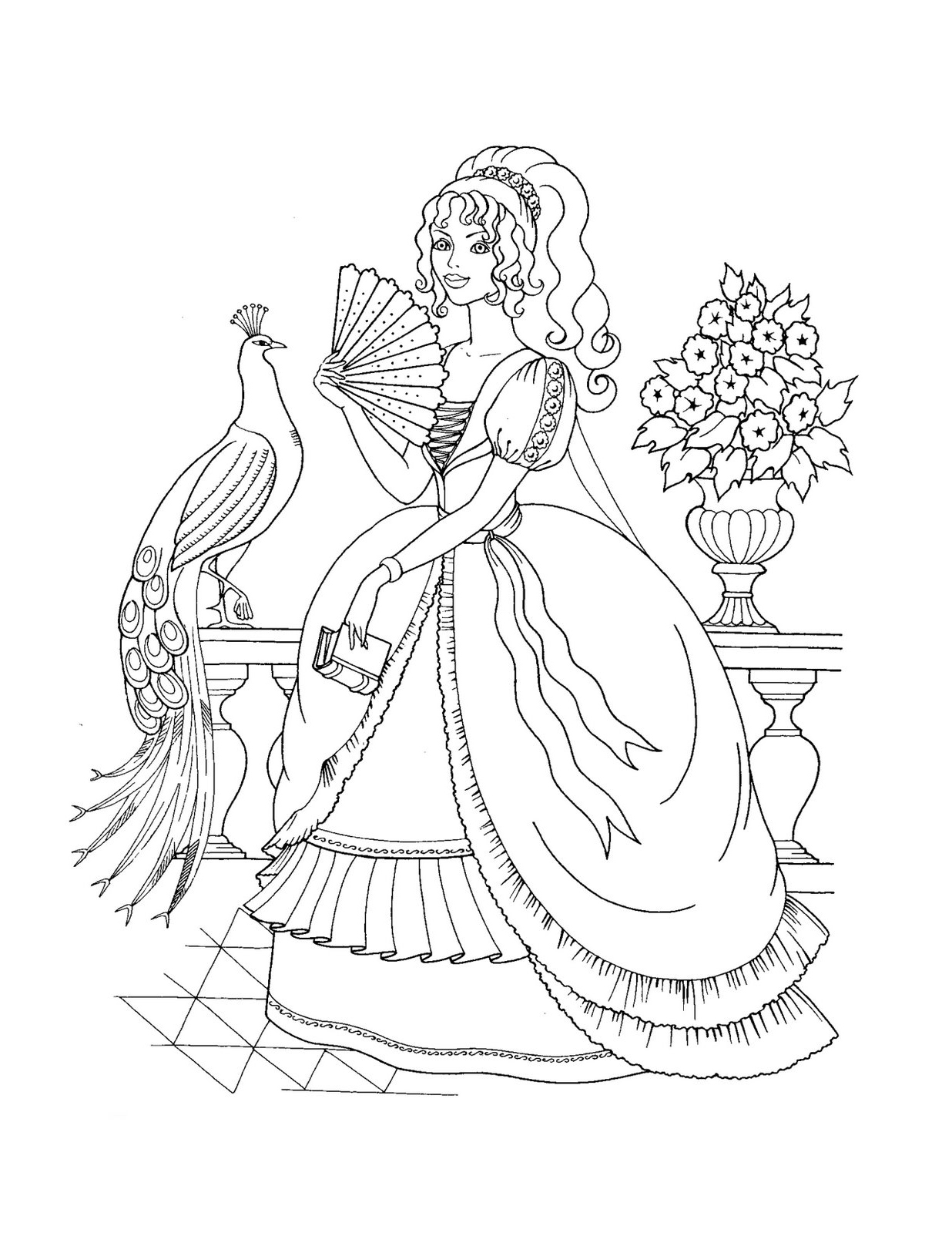 90 Princess Printable Coloring Page 32