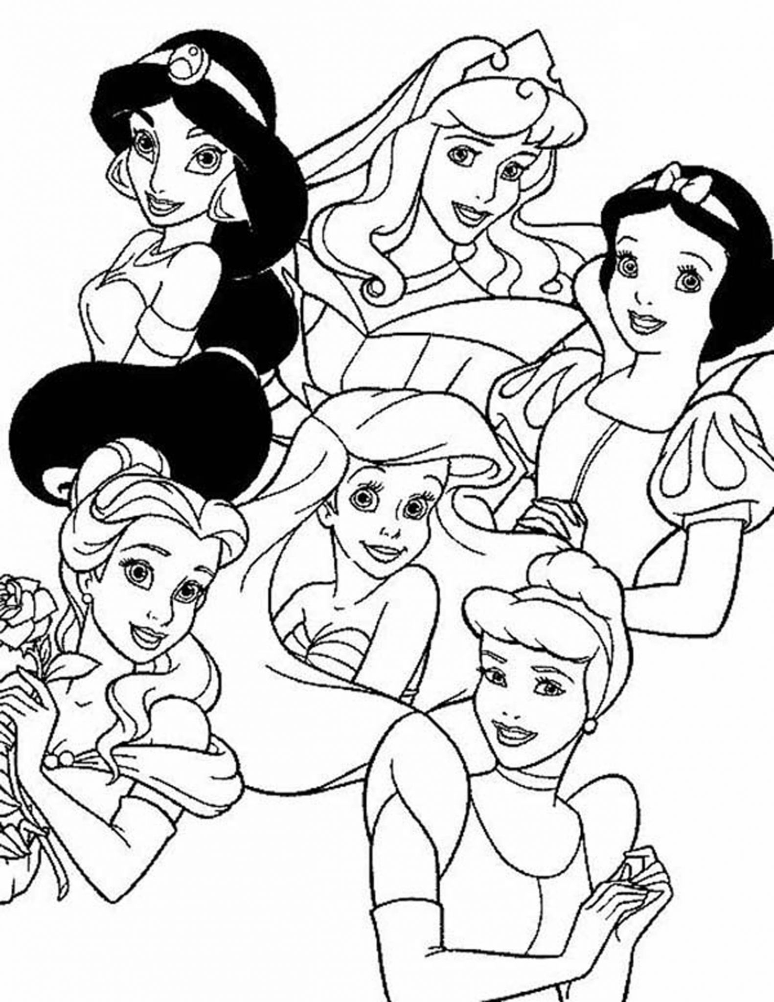 90 Princess Printable Coloring Page 33