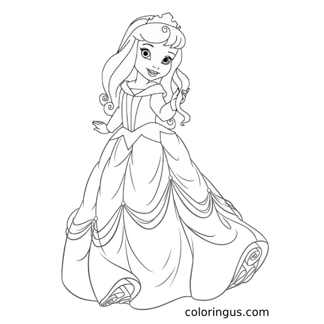 90 Princess Printable Coloring Page 42