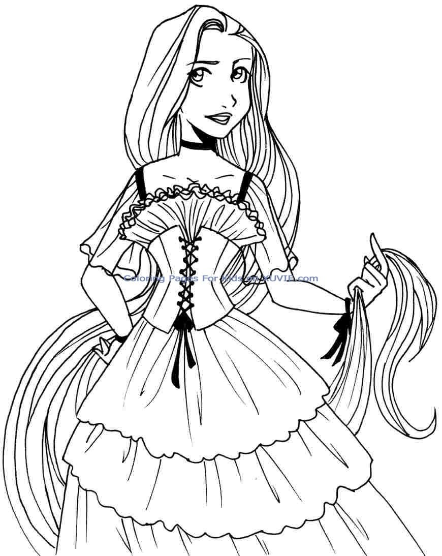 90 Princess Printable Coloring Page 52