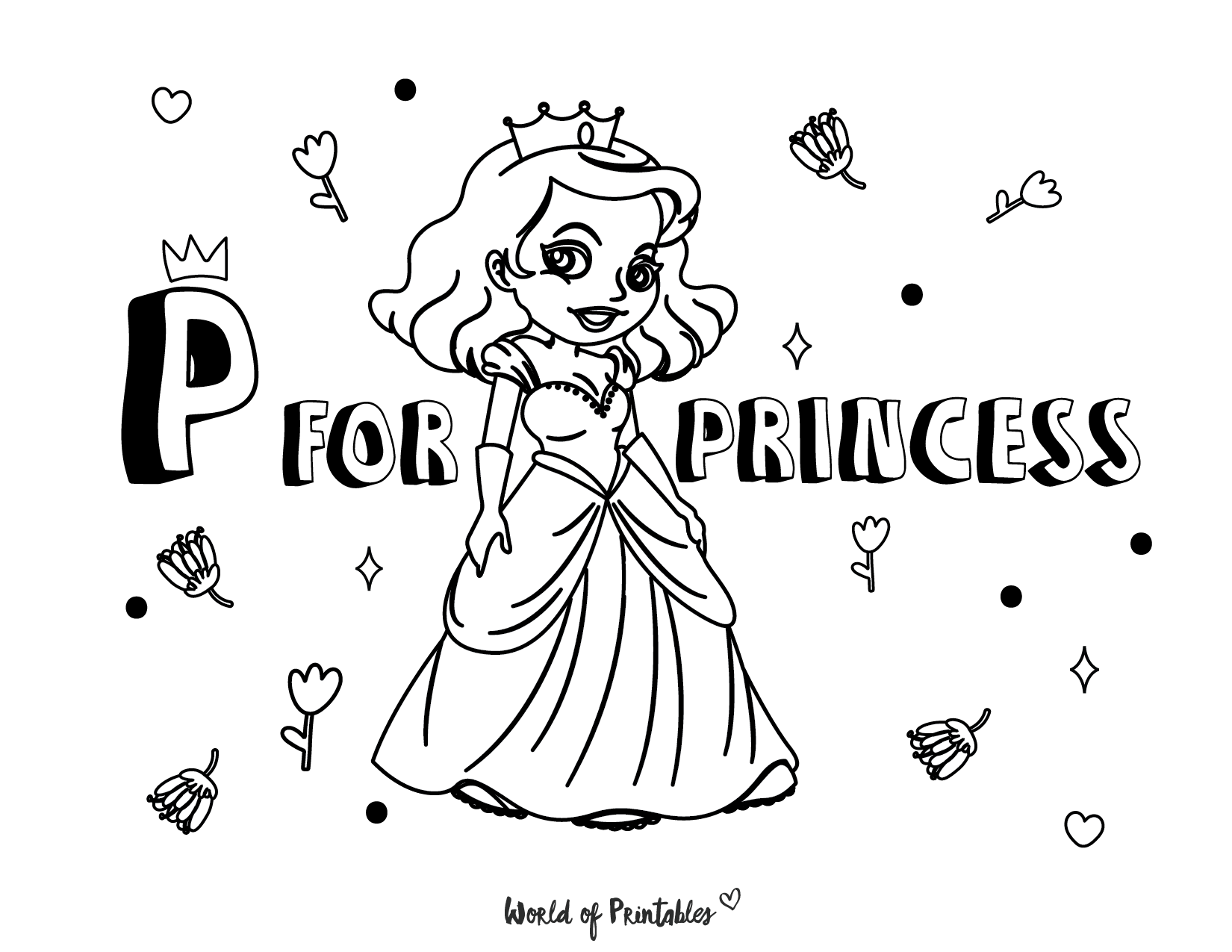 90 Princess Printable Coloring Page 56