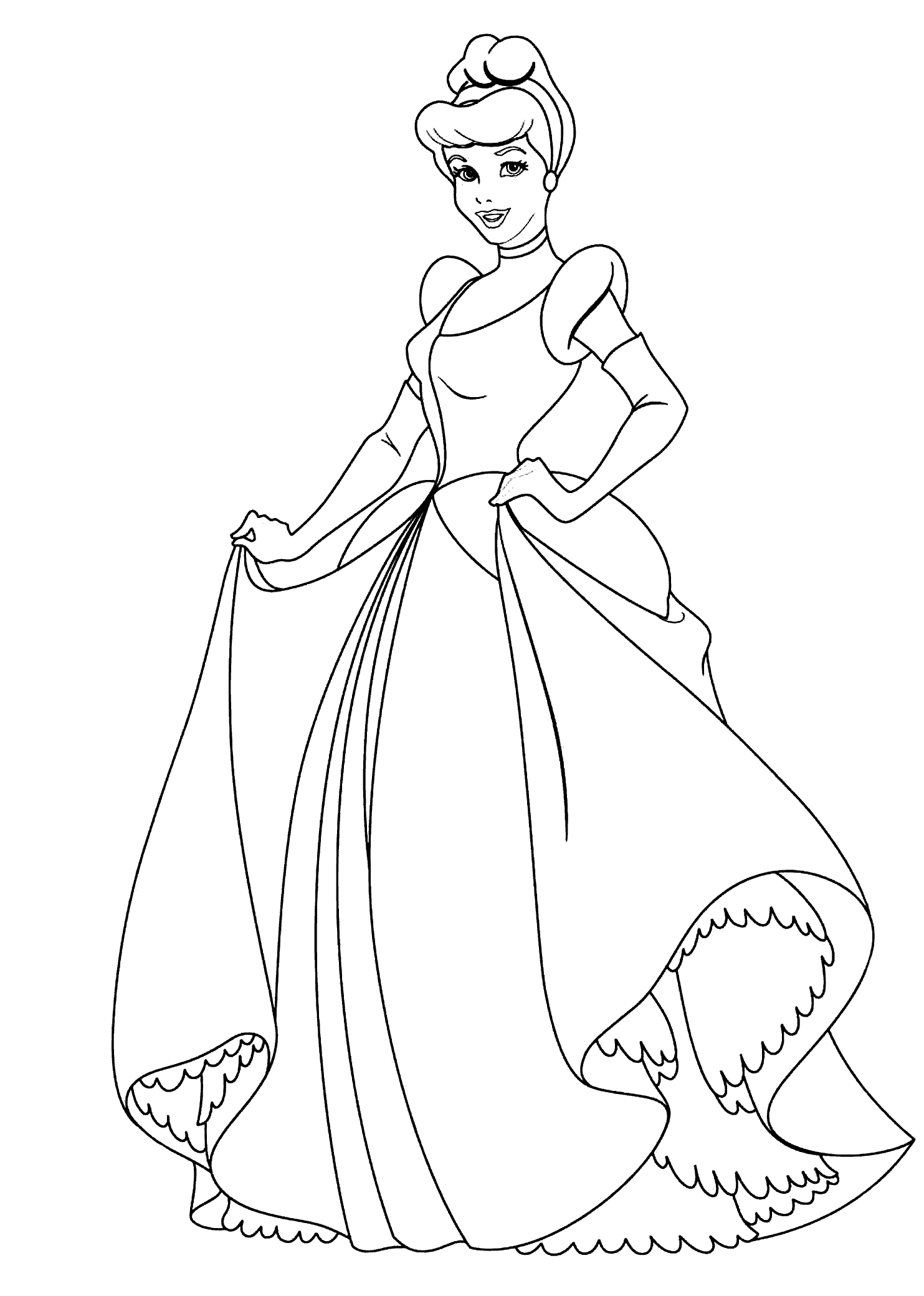 90 Princess Printable Coloring Page 6