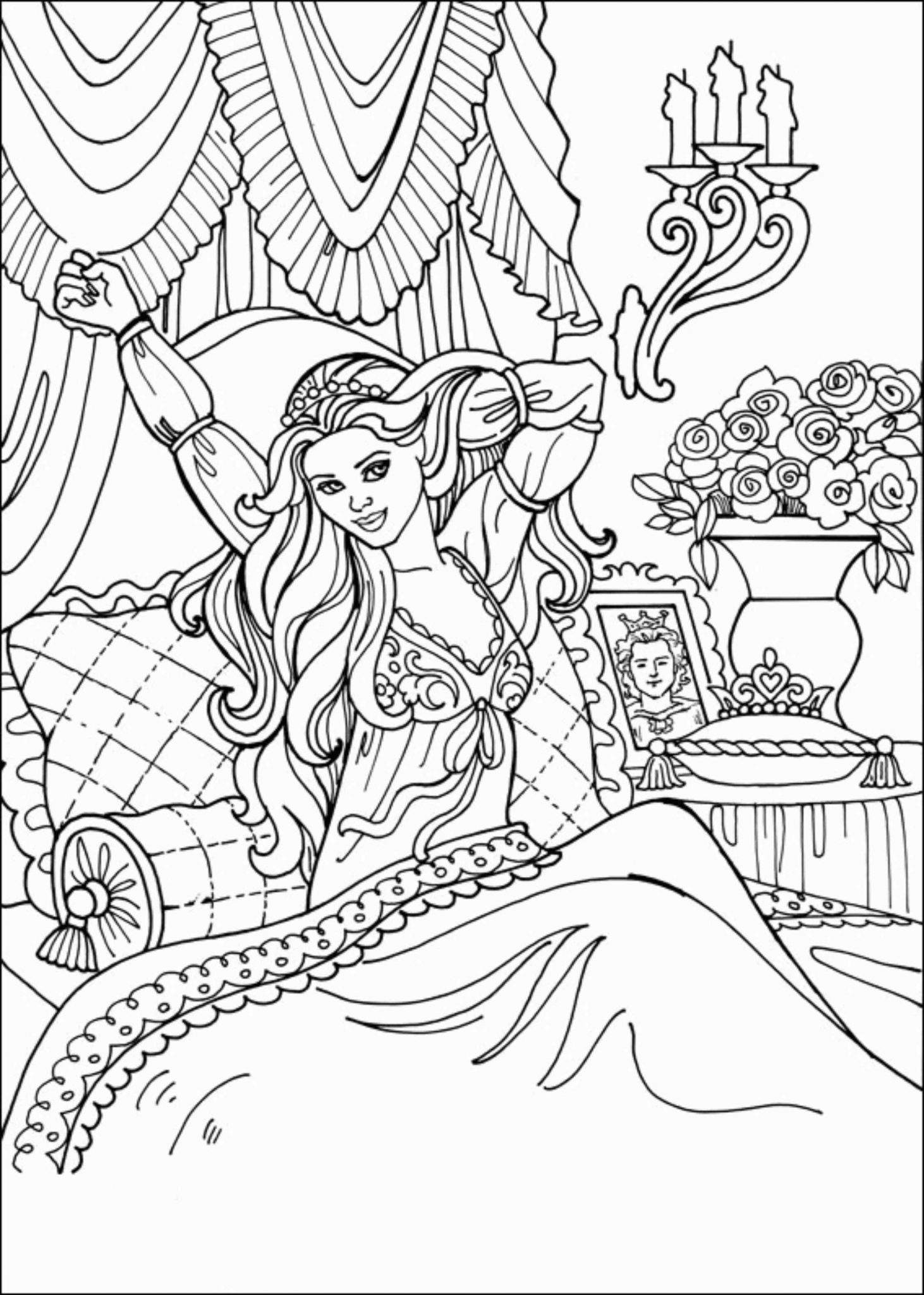 90 Princess Printable Coloring Page 65