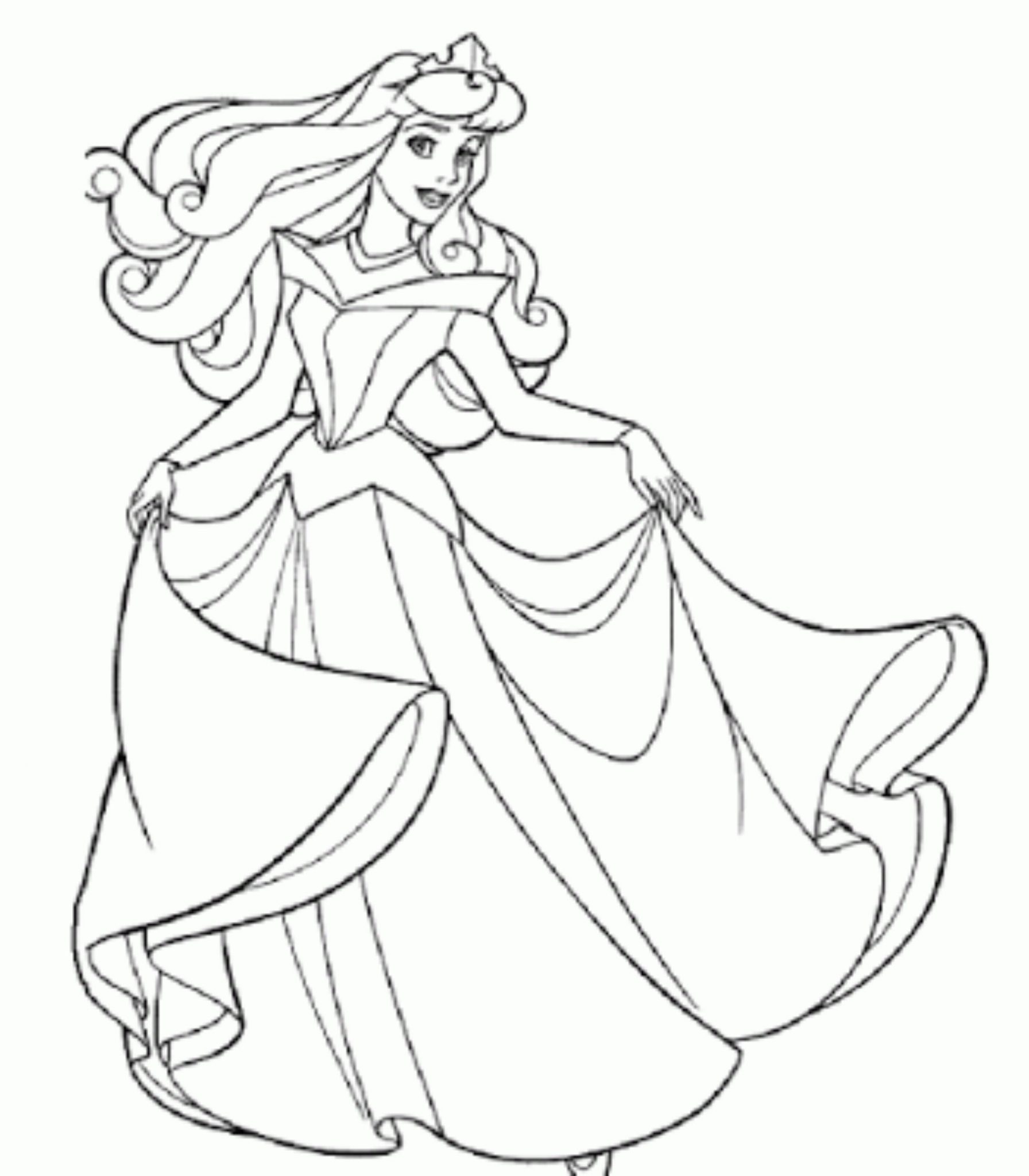 90 Princess Printable Coloring Page 7