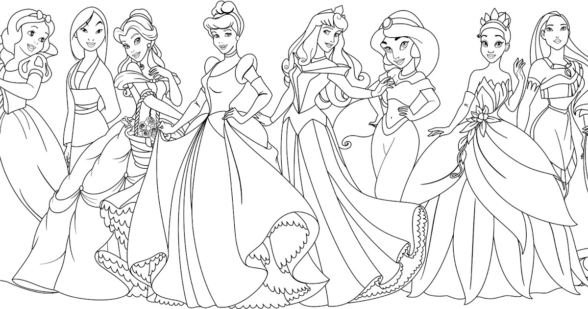 90 Princess Printable Coloring Page 75
