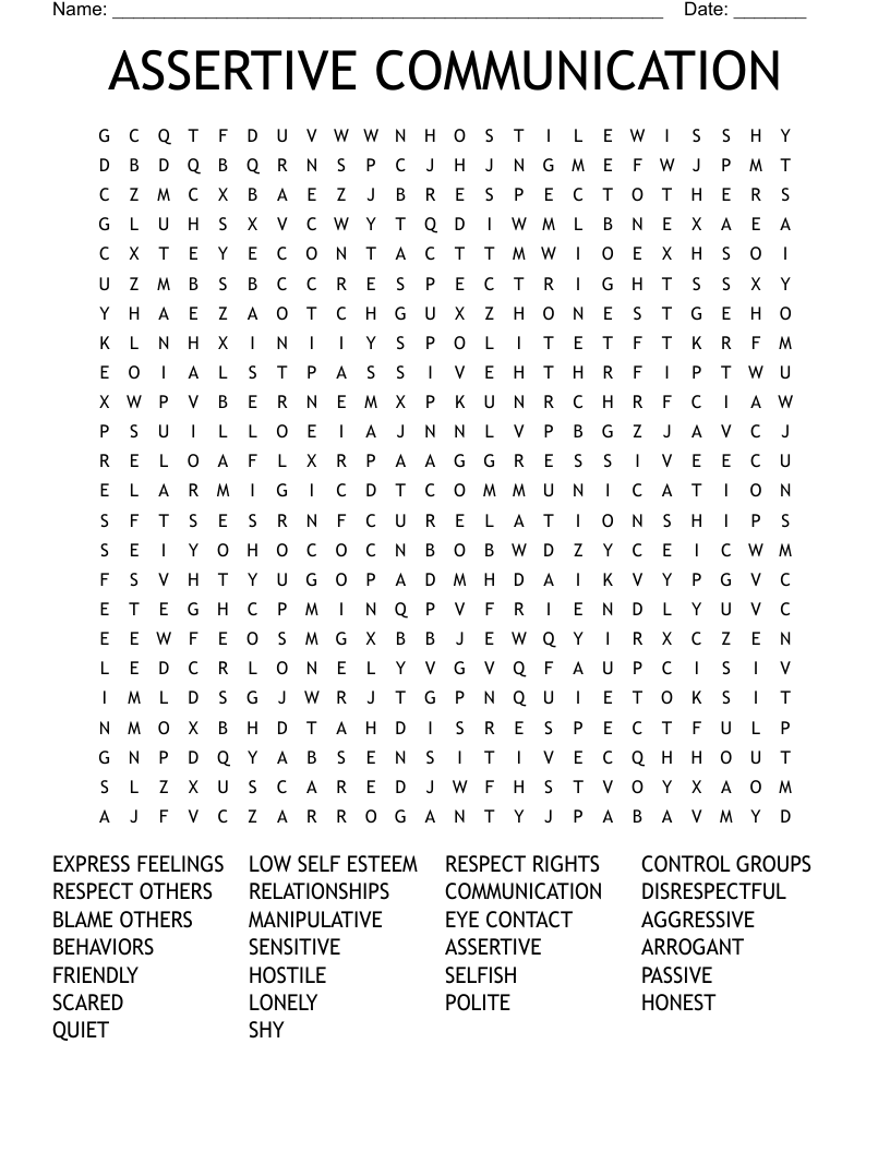 90 Printable Assertive Communication Worksheet 50