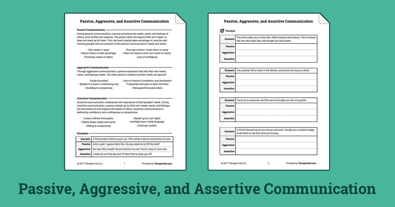 90 Printable Assertive Communication Worksheet 55