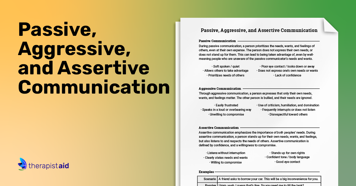 90 Printable Assertive Communication Worksheet 59
