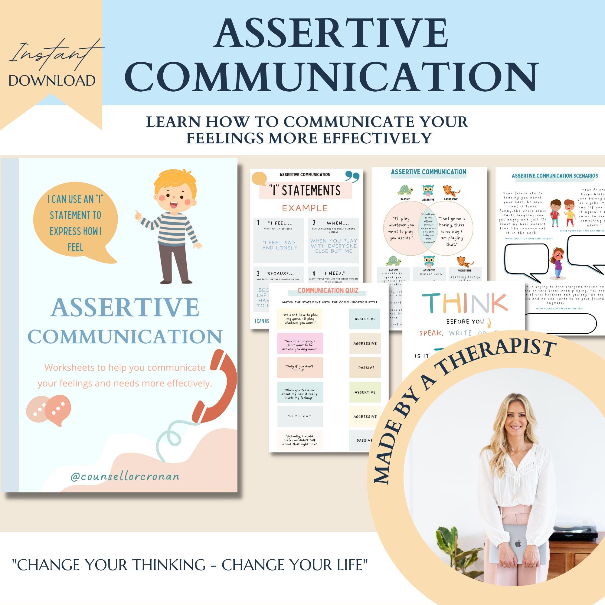 90 Printable Assertive Communication Worksheet 77